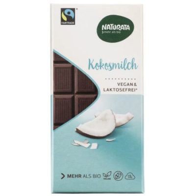 Naturata bio Fairtrade Kokosmilch Schokoladenkuvertüre, vegan
