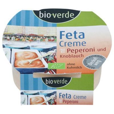 bio verde Feta-Creme mit Knoblauch & Peperoni 125 g