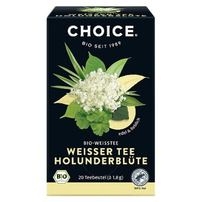 Choice® Weißer Tee Holunderblüte Bio 20x1,8g