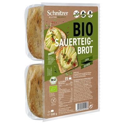 Schnitzer Bio Sauerteigbrot mit Chia & Quinoa 2x250g glutenfrei